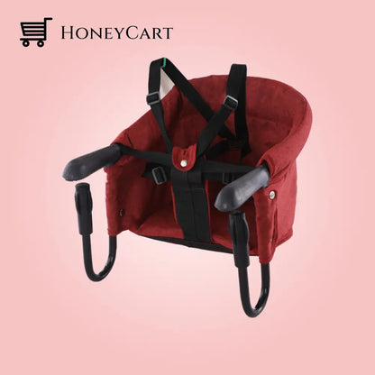 Portable Baby High Chair Red