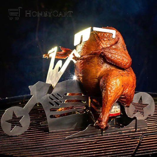 Portable Chicken Stand Beer- American Motorcycle Bbq 1Pc