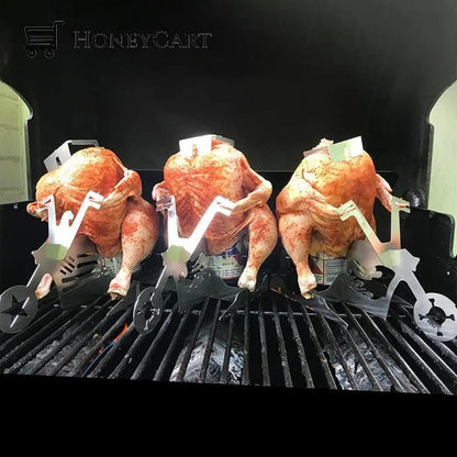 Portable Chicken Stand Beer- American Motorcycle Bbq 6Pc