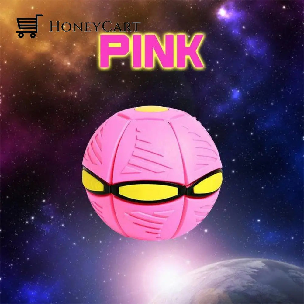 Portable Creative Magic Light Flying Saucer Ufo Ball For Kids Pink / Buy 1