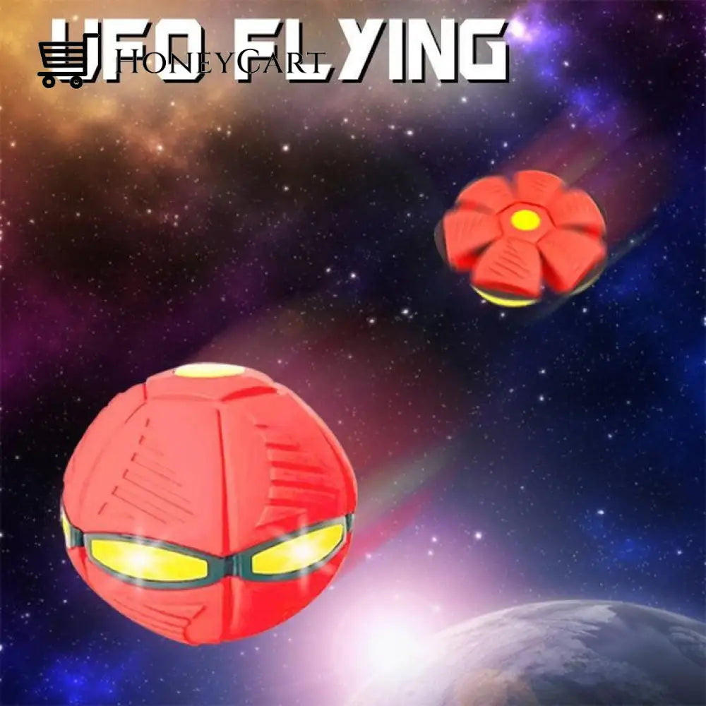 Portable Creative Magic Light Flying Saucer Ufo Ball For Kids Red / Buy 1