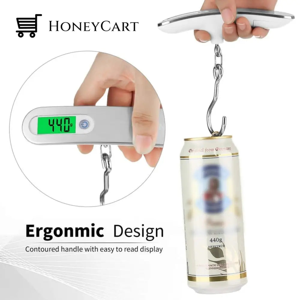 Portable Electronic Hook Scale With Strong Nylon Strap