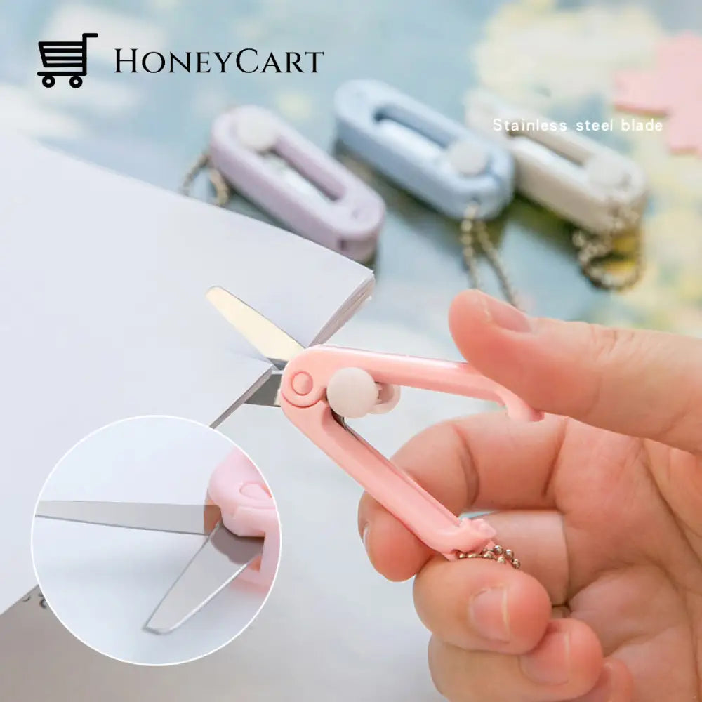 Portable Folding Scissors Plastic