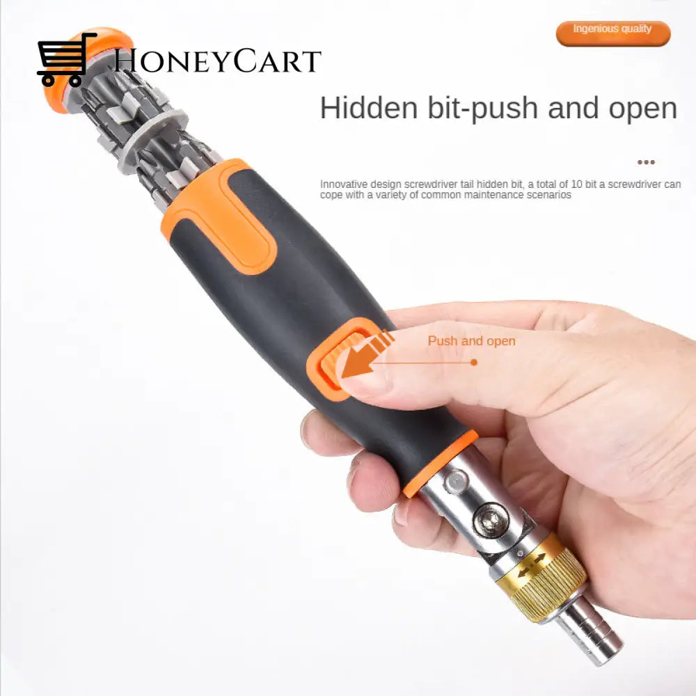 Portable Hidden Rotation Screwdriver 10 In 1 Tool