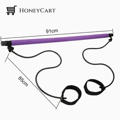 Portable Pilates Bar Kit Purple