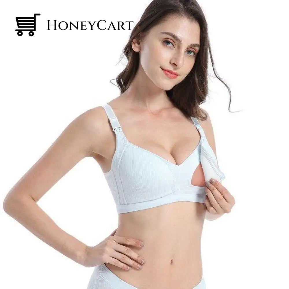 Post Pregnancy Support Bra Blue / 34