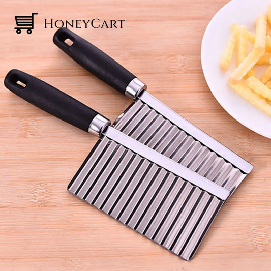 Potato Crinkle Cut Knife Black