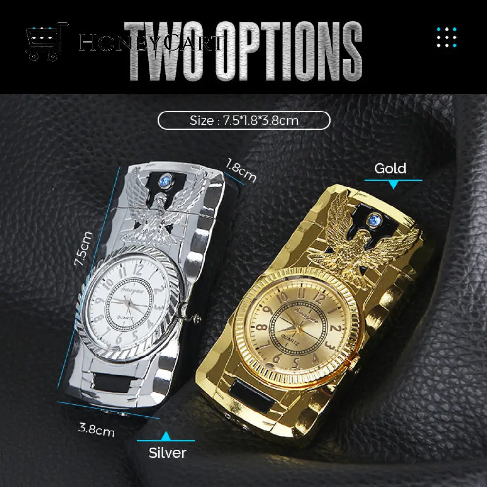 Pousbo® Colorful Lights Watch Lighter50% Off Silver Household & Accessories