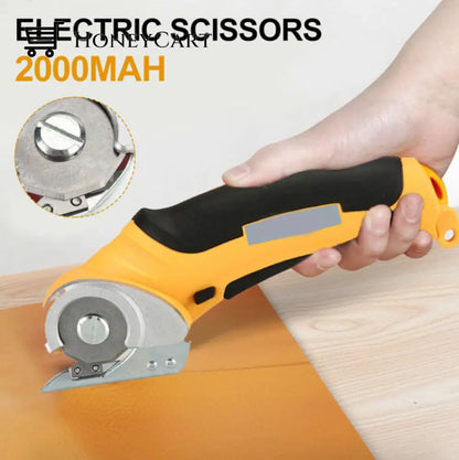 Pousbo® Cordless Electric Scissors With Safety Lock Yellow (Get 1 Blade Free) Tools & Gadgets