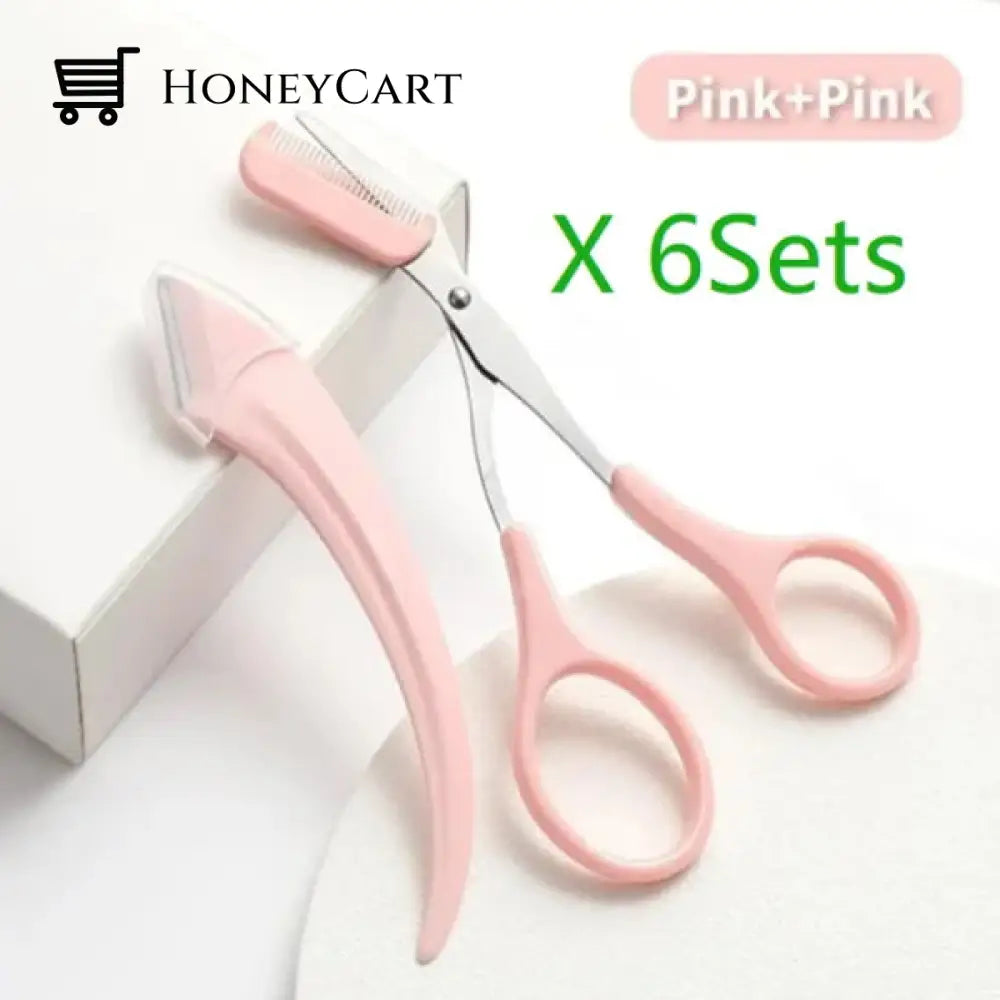 Pousbo® Eyebrow Scissors With Comb Healthy & Beauty