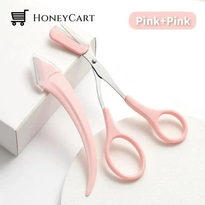 Pousbo® Eyebrow Scissors With Comb Healthy & Beauty