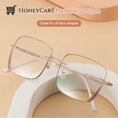 Pousbo® Fashion Rimless Anti-Blue Light Myopia Glasses Household & Accessories