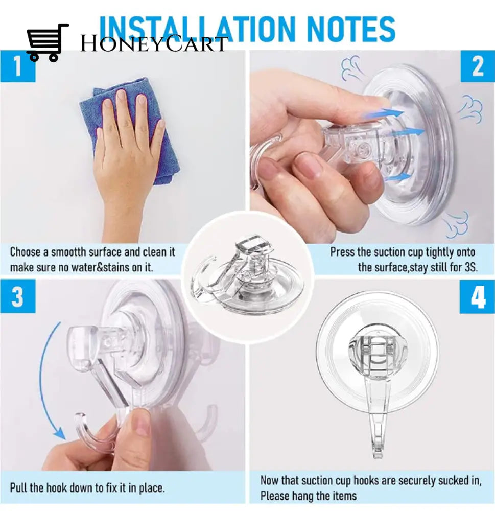 Pousbo® Heavy Duty Vacuum Suction Cup Hooks50% Off Household & Accessories