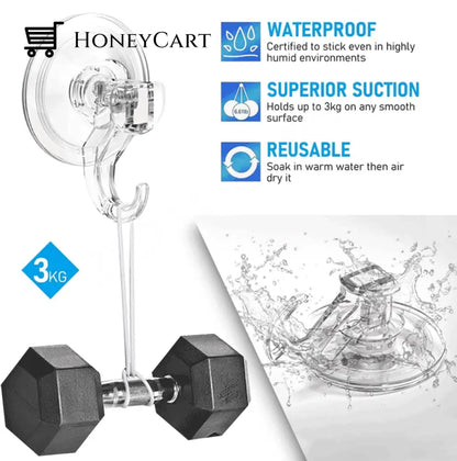 Pousbo® Heavy Duty Vacuum Suction Cup Hooks50% Off Household & Accessories