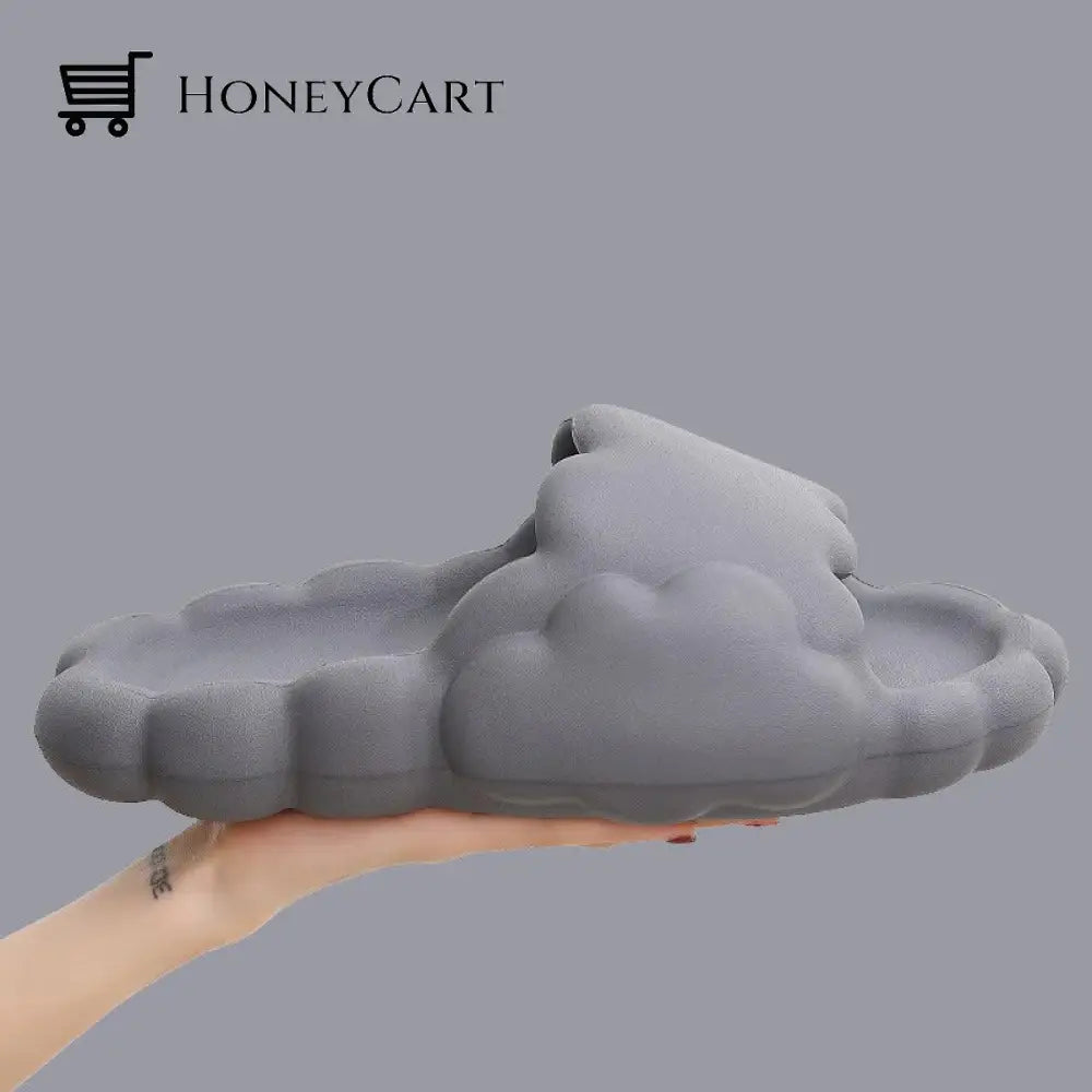 Premium Cloud Smiley Slides Grey / Uk 3 | Us 5 Eu 36