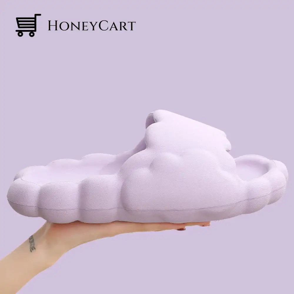 Premium Cloud Smiley Slides Purple / Uk 3 | Us 5 Eu 36