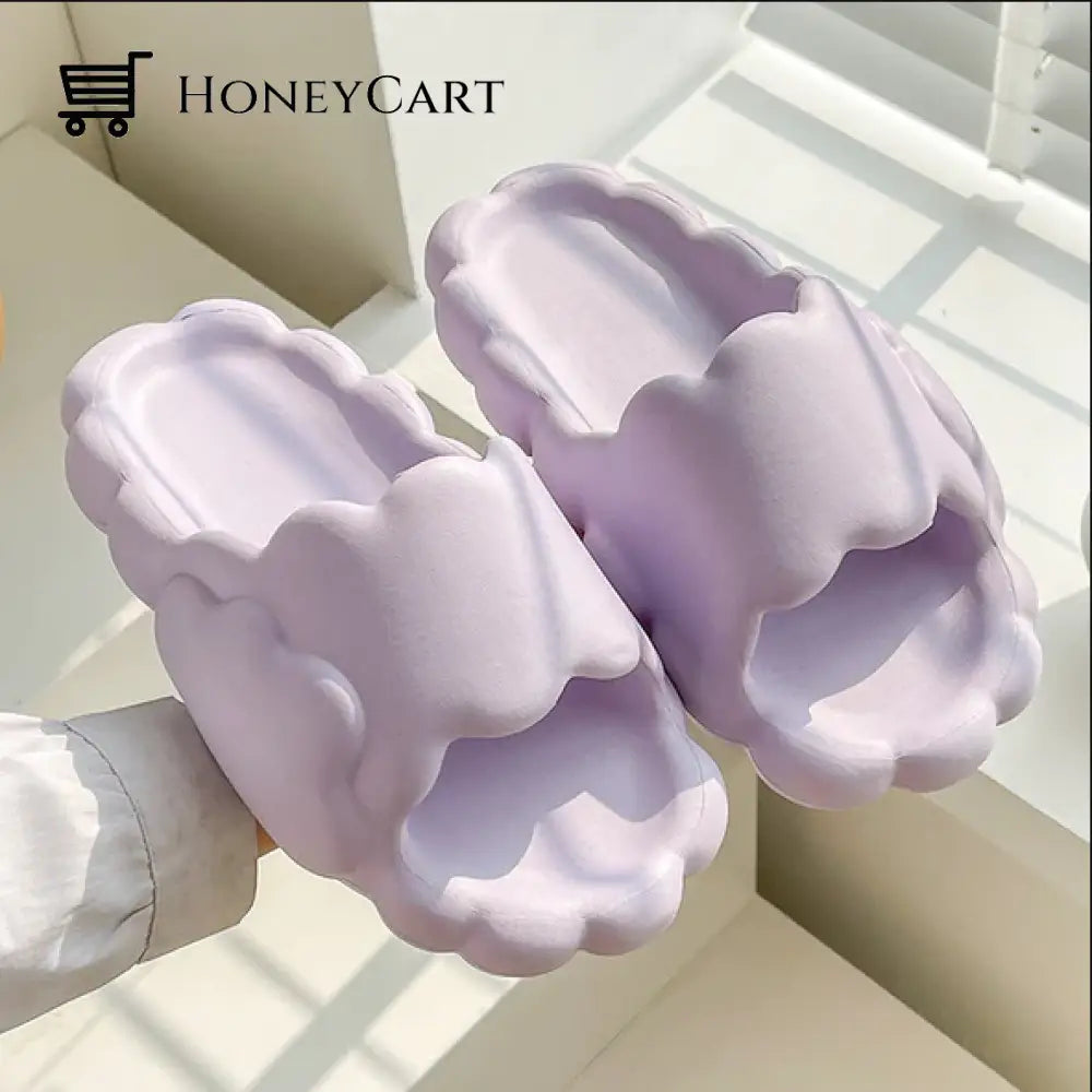 Premium Cute Cloudy Slides Purple / Us5.5-6.5 Eu36-37 Tool