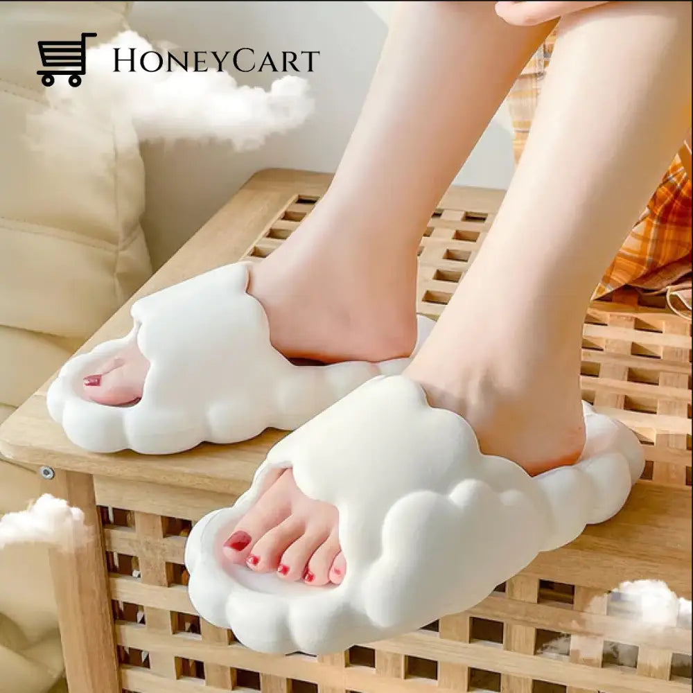 Premium Cute Cloudy Slides White / Us5.5-6.5 Eu36-37 Tool