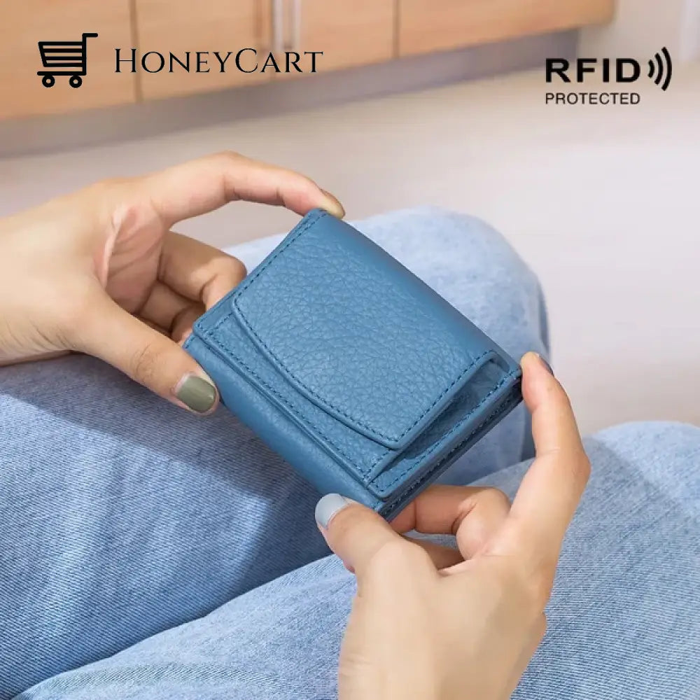 Premium Leather Wallet For Women Blue (Hot) Tool