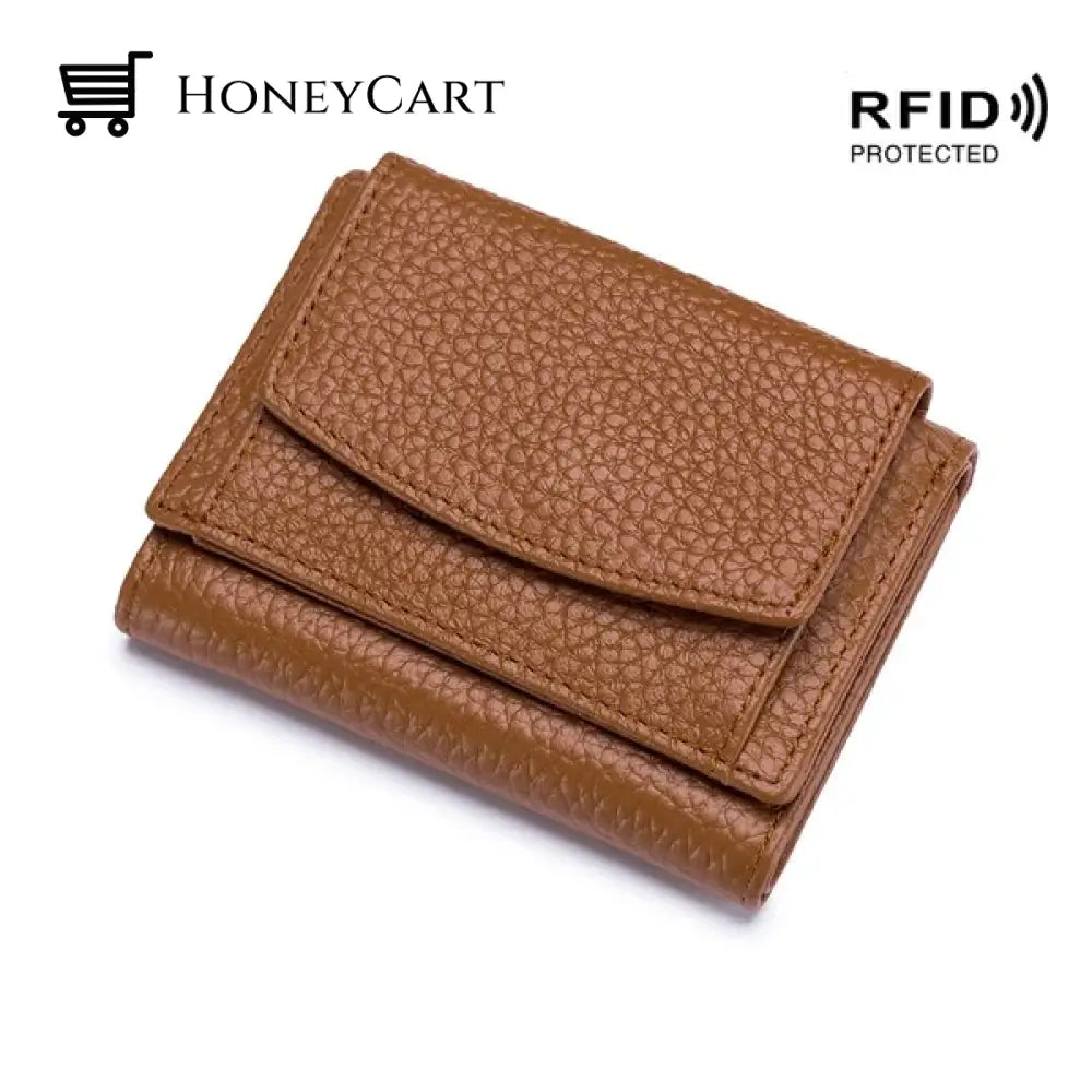 Premium Leather Wallet For Women Brown Tool