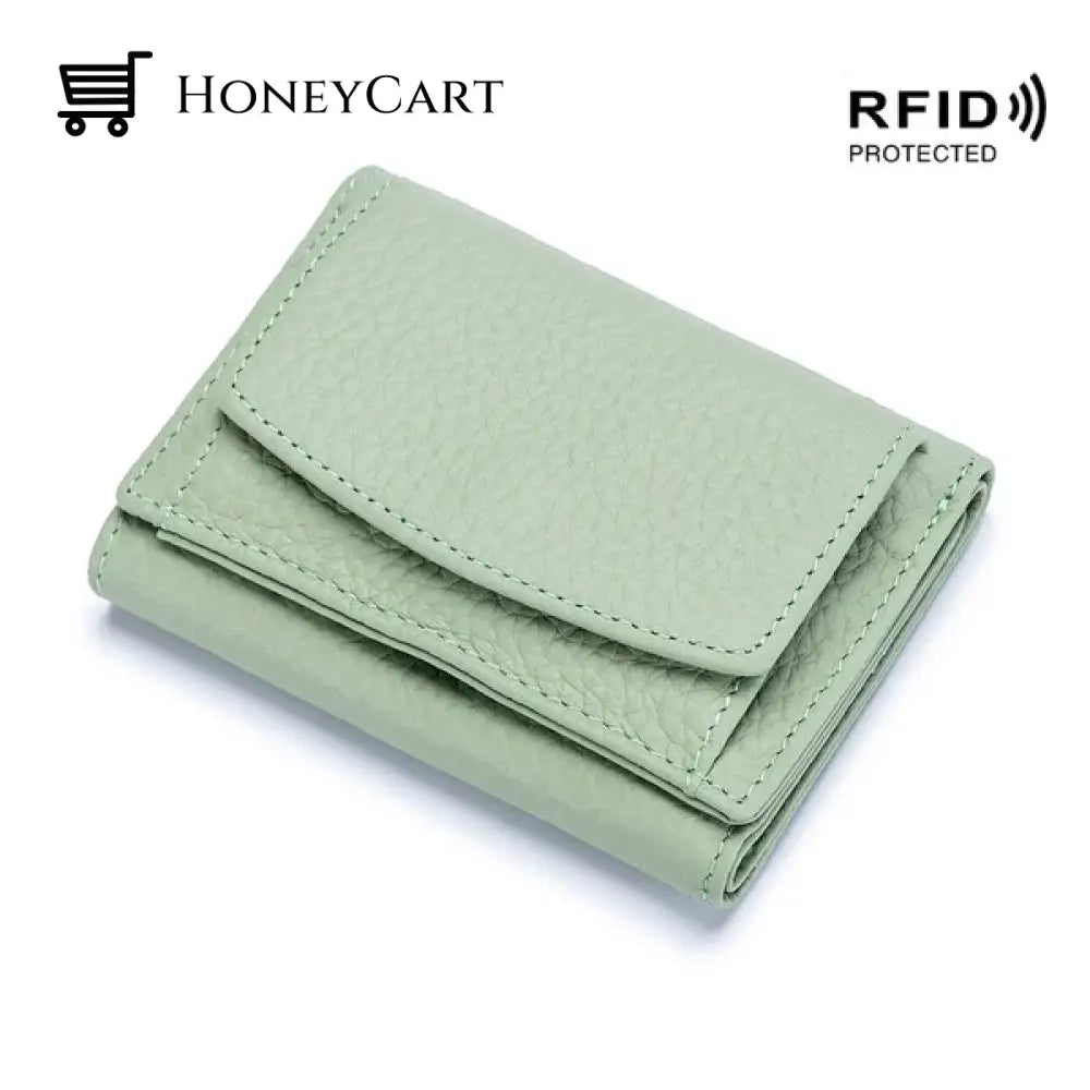Premium Leather Wallet For Women Green Tool