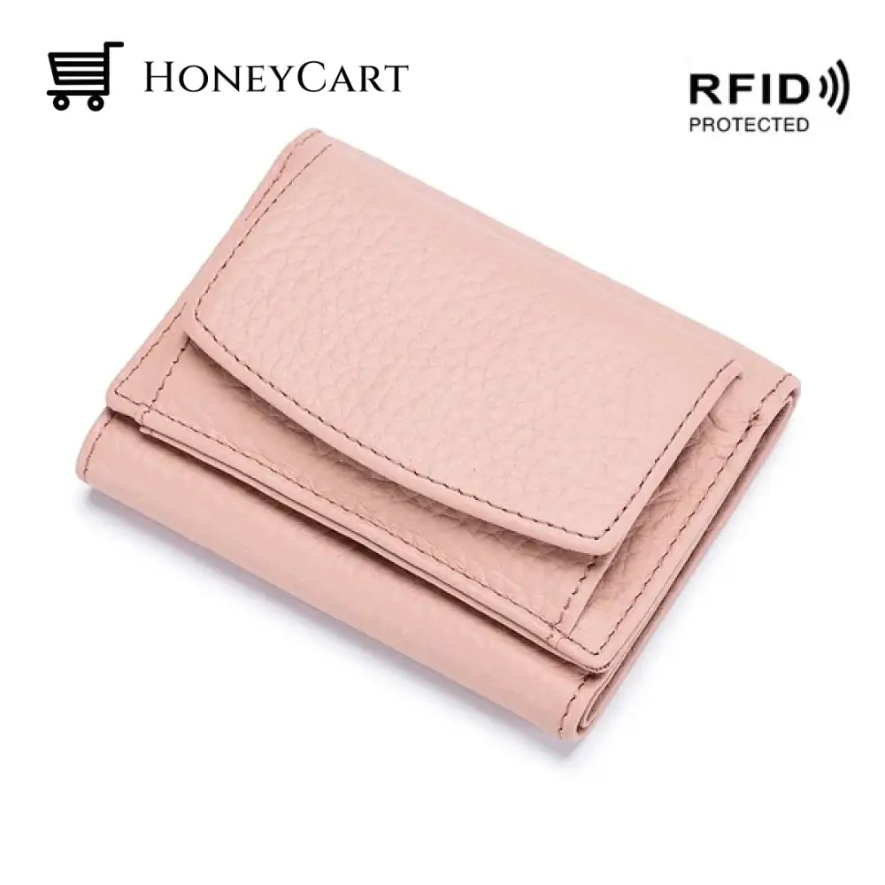 Premium Leather Wallet For Women Pink Tool