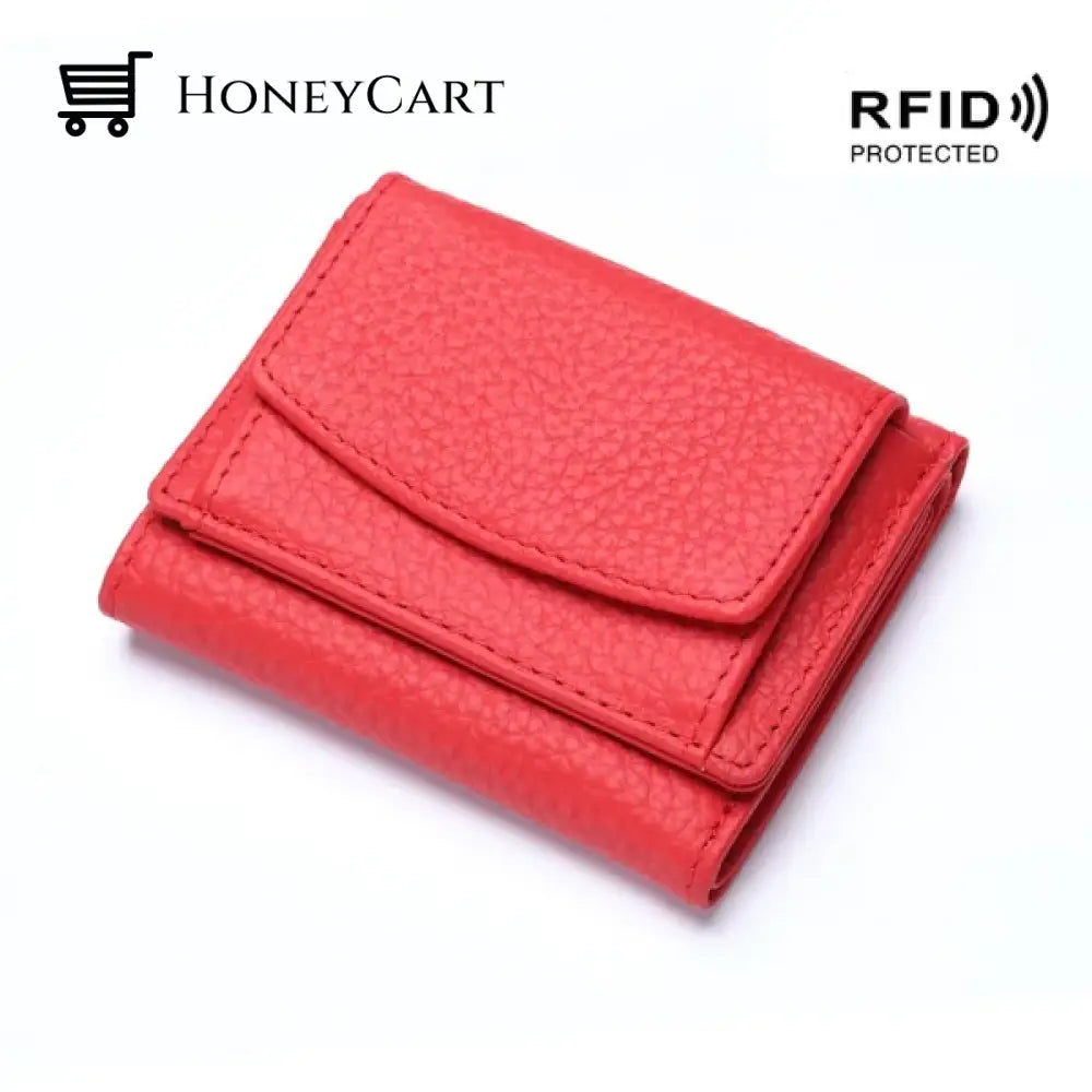 Premium Leather Wallet For Women Red Tool