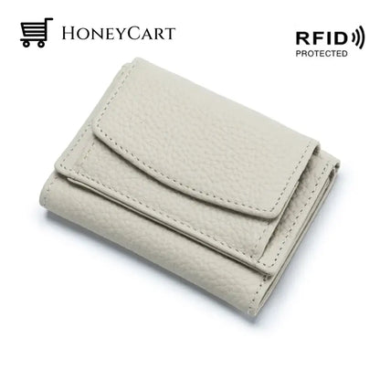 Premium Leather Wallet For Women White Tool