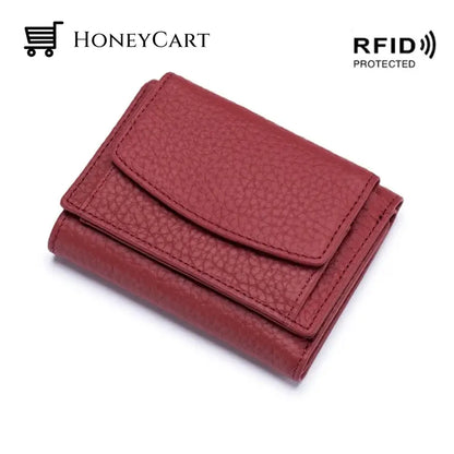 Premium Leather Wallet For Women Wine Red Tool
