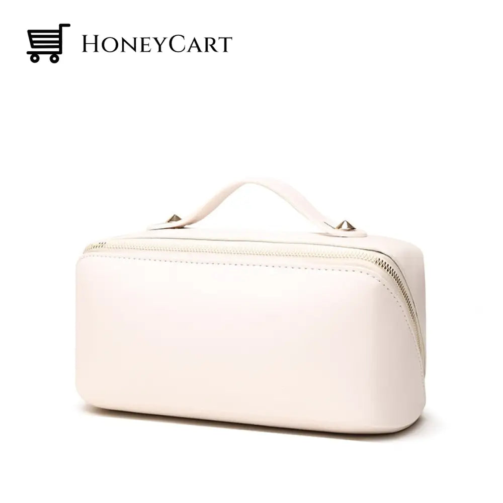 Premium Woman Hanging Everything Cosmetic Bag White