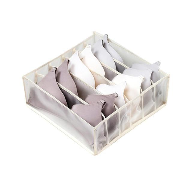 Color Foldable Underwear Storage Box Socks Magic Mesh Transparent Plaid Fabric Artist