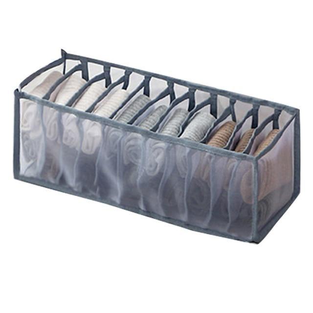 Color Foldable Underwear Storage Box Socks Magic Mesh Transparent Plaid Fabric Artist