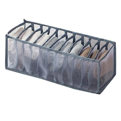 Color Foldable Underwear Storage Box Socks Magic Mesh Transparent Plaid Fabric Artist