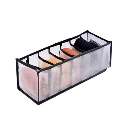 Color Foldable Underwear Storage Box Socks Magic Mesh Transparent Plaid Fabric Artist