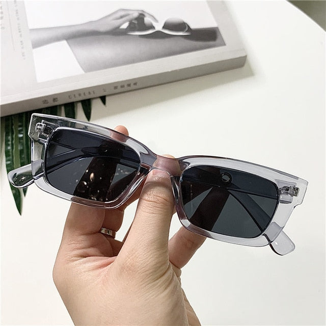 2024 New Women Rectangle Vintage Sunglasses Brand Designer Retro Points Sun Glasses Female Lady Eyeglass Cat Eye Driver Goggles