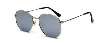 Kachawoo vintage gold sunglasses men square metal frame silver brown black small sun glasses female unisex summer style