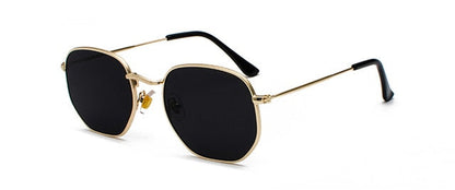 Kachawoo vintage gold sunglasses men square metal frame silver brown black small sun glasses female unisex summer style