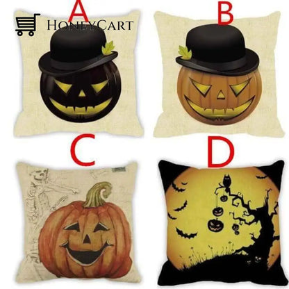 Pumpkin Scary Halloween Pillow Cases 450Mm*450Mm / Random Color