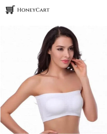 Pure Comfort Wireless Strapless Bra White / S Underwear