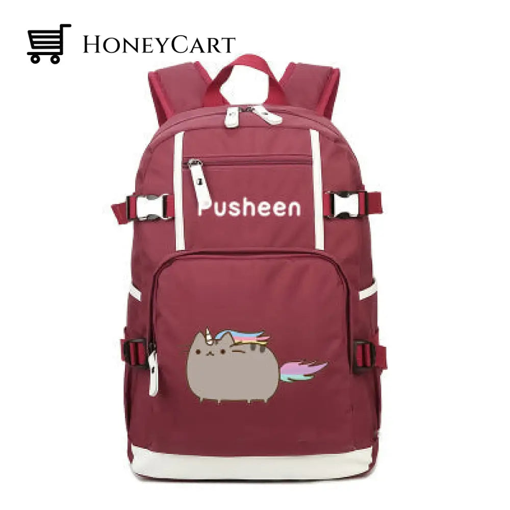 Pusheen The Cat Printing School Backpack Style 13 Backpacks