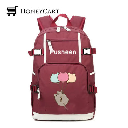 Pusheen The Cat Printing School Backpack Style 5 Backpacks