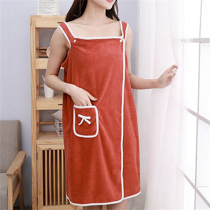 Plus Size 80-180 Catties  Wearable Bath Towel Sling Bathrobe Bath Skirt Thickened  Pure Cotton Absorbent