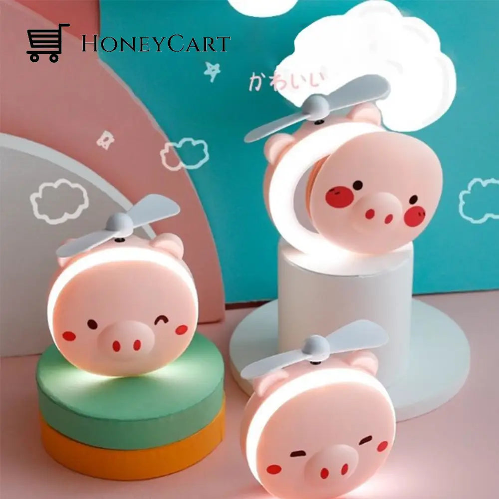 Rechargeable Piggy Mini Led Makeup Light Mirror Face Mirrors