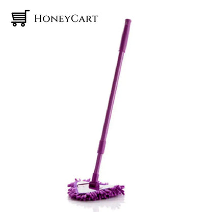 Retractable Household Kitchen Floors Cleaning Triangle Mop For Glass Wall Purple Home & Garden