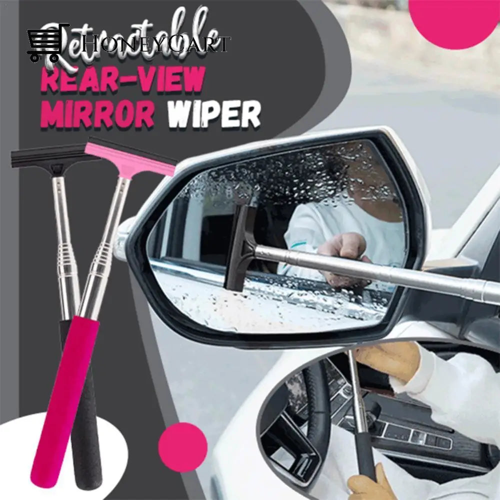 Retractable Rear-View Mirror Wiper