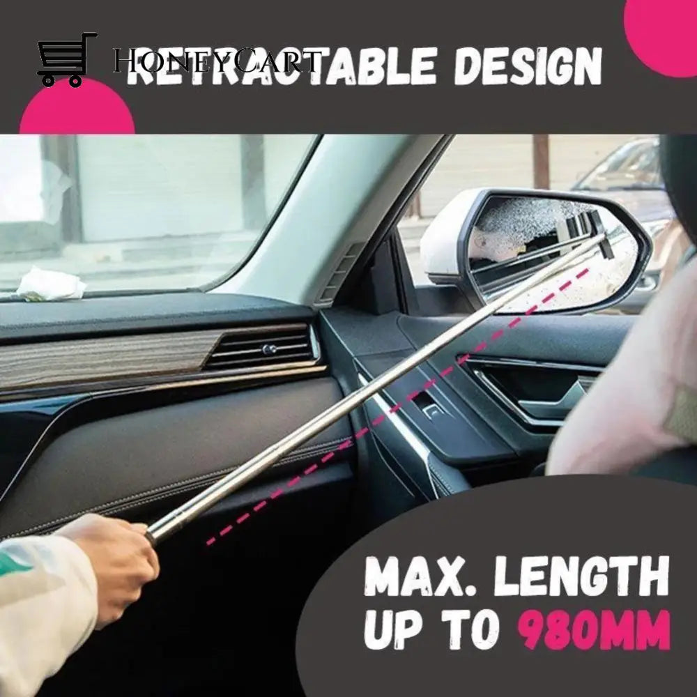 Retractable Rear-View Mirror Wiper