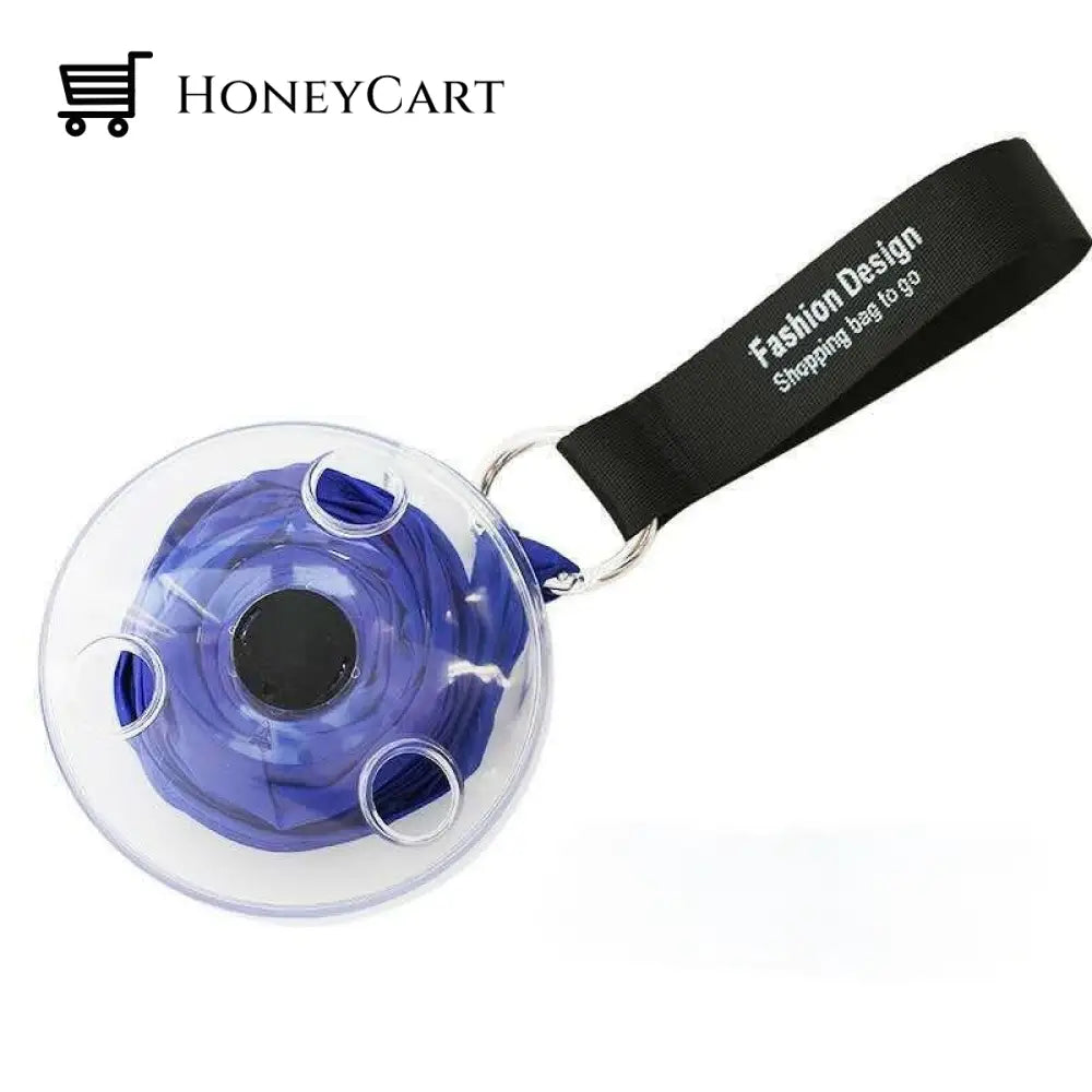 Retractable Storage Bag - Keychain Multifunctional Shopping Blue Home And Kitchen