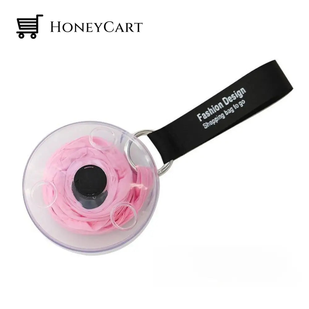 Retractable Storage Bag - Keychain Multifunctional Shopping Pink Home And Kitchen