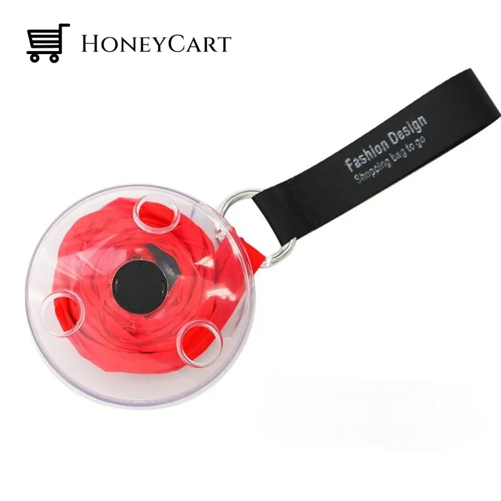 Retractable Storage Bag - Keychain Multifunctional Shopping Red Home And Kitchen