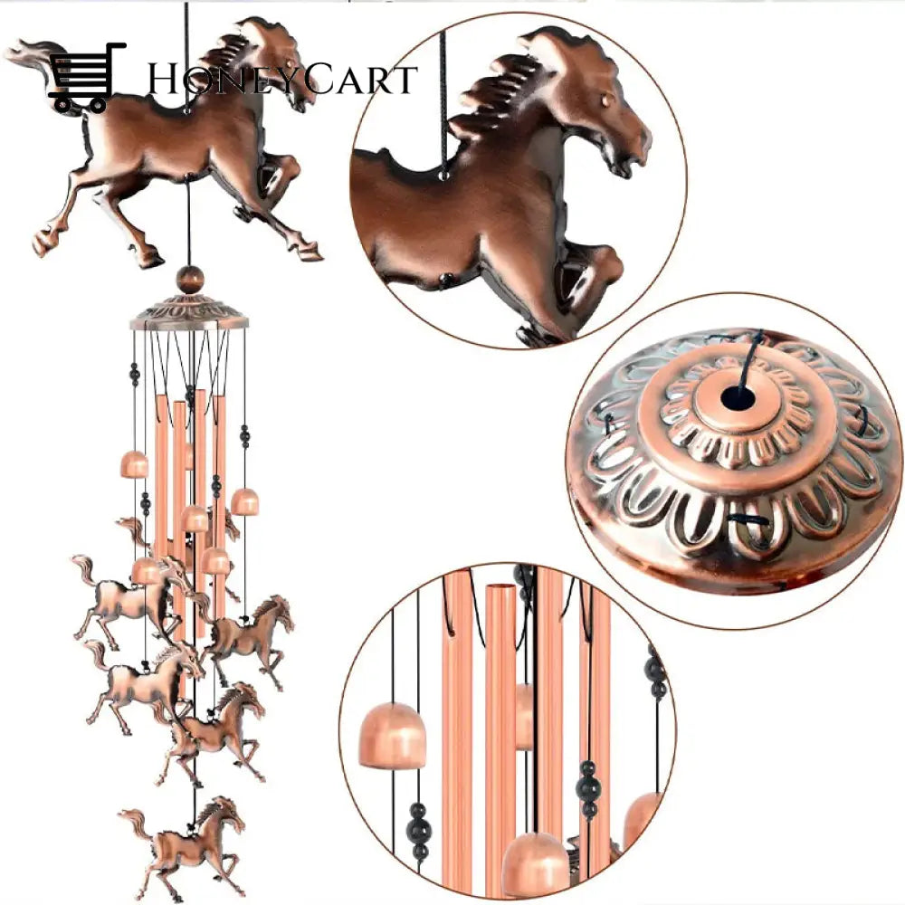 Retro Bronze Horse Wind Chime